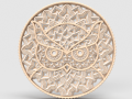 3D Circular Owl Decor model 3D Print Models