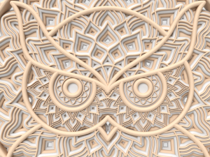3D Circular Owl Decor model 3D प्रिंट मॉडल