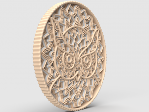 3D Circular Owl Decor model 3D प्रिंट मॉडल