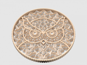 3D Circular Owl Decor model 3D प्रिंट मॉडल