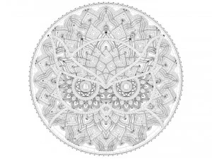 3D Circular Owl Decor model 3D Print Model