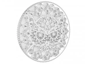 3D Circular Owl Decor model 3D Print Model