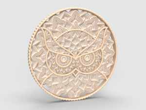 3D Circular Owl Decor model 3D प्रिंट मॉडल