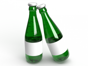 Sparkling water Glass Bottle model 3D Model