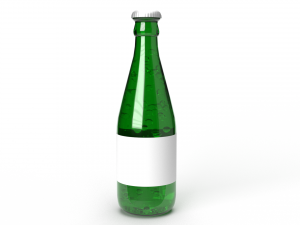 Sparkling water Glass Bottle model 3D Model