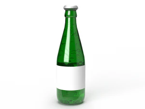 Sparkling water Glass Bottle model 3D Model