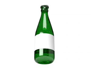 Sparkling water Glass Bottle model 3D Model