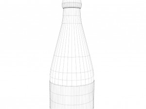 Sparkling water Glass Bottle model 3D Model