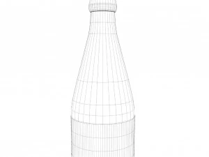 Sparkling water Glass Bottle model 3D Model