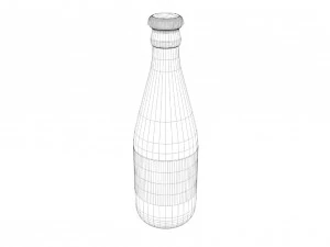 Sparkling water Glass Bottle model 3D Model