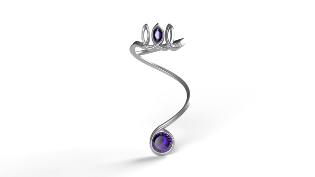 Curved Ring 3D Modèle 3D .c4d .max .obj .3ds .fbx .stl .blend 