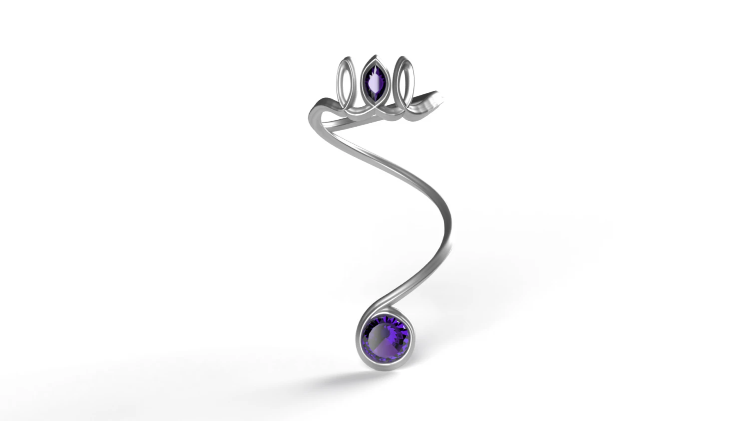 Curved Ring 3D 3D Model .c4d .max .obj .3ds .fbx .stl .blend 