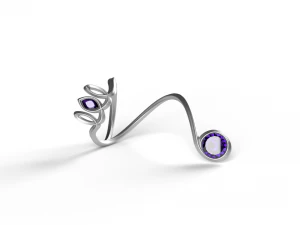 Curved Ring 3D 3D Model