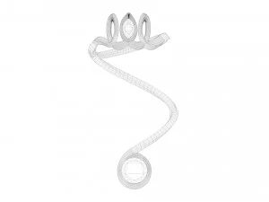 Curved Ring 3D 3D Model