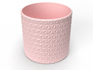 Realistic 3D pink coloured Triangular Vase  3D Models