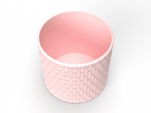 Realistic 3D pink coloured Triangular Vase 3D Модель