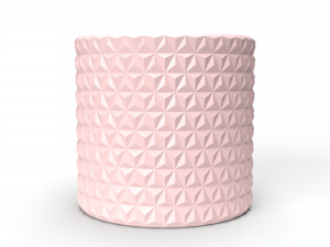 Realistic 3D pink coloured Triangular Vase 3D Модель