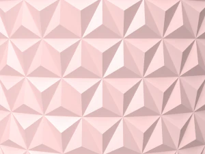 Realistic 3D pink coloured Triangular Vase 3D Model