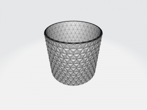 Realistic 3D pink coloured Triangular Vase 3D Модель