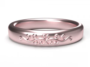 Cincin emas mawar Model 3D