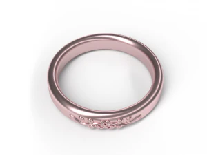 Rose gold ring 3D Model