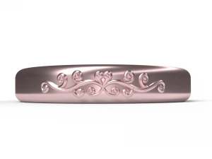 Rose gold ring 3D Model