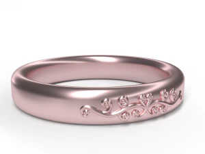 Rose gold ring 3D Model