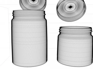 Glass Medicine Bottles 3D Model