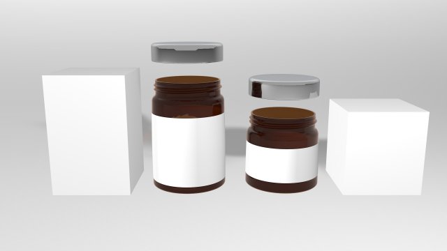 Glass Medicine Bottles Modelo 3D .c4d .max .obj .3ds .fbx .stl .blend 