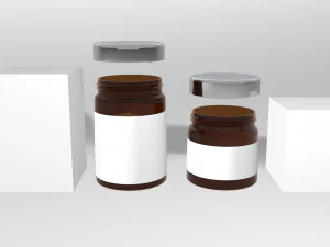 Frascos de vidro para rem&eacute;dios Modelo 3D