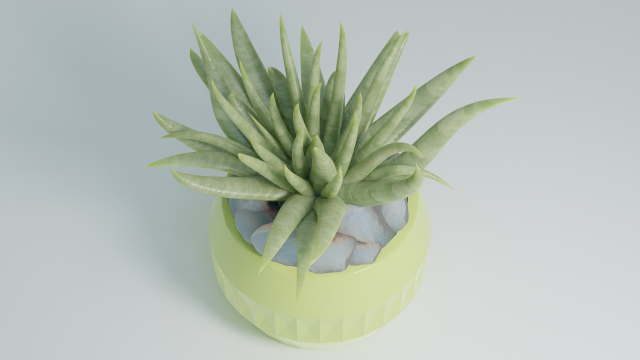 3D House plant in a green vase Modèle 3D .c4d .max .obj .3ds .fbx .stl .blend 