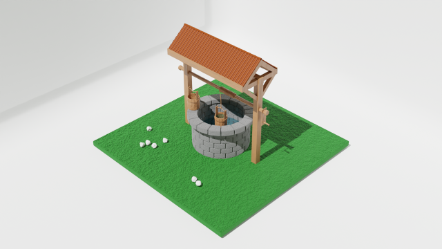 3D Water Well Modèle 3D .c4d .max .obj .3ds .fbx .stl .blend 