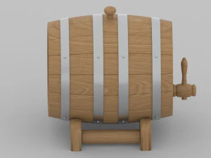 new wine barrel 3D Model