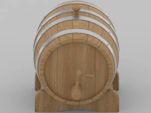 new wine barrel 3D Model