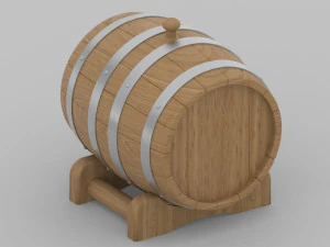 new wine barrel 3D Model