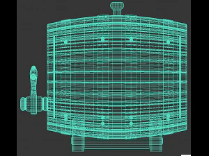 new wine barrel 3D Model