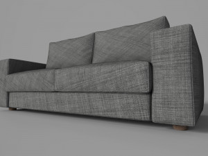gray sofa 3D Model