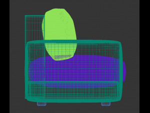 gray sofa 3D Model