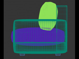 gray sofa 3D Model