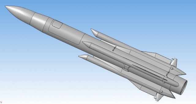 anti-ship missile as-17 krypton x31-a 3D 打印模型 .c4d .max .obj .3ds .fbx .stl .blend 