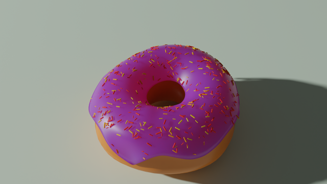 donut Modelo 3D .c4d .max .obj .3ds .fbx .stl .blend 