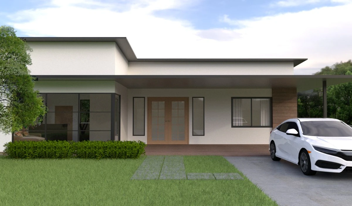 single storey house 3D Model .c4d .max .obj .3ds .fbx .stl .blend 