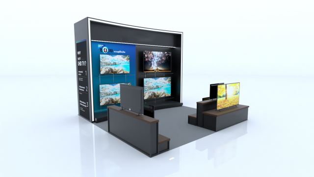 booth 3D Модель .c4d .max .obj .3ds .fbx .stl .blend 