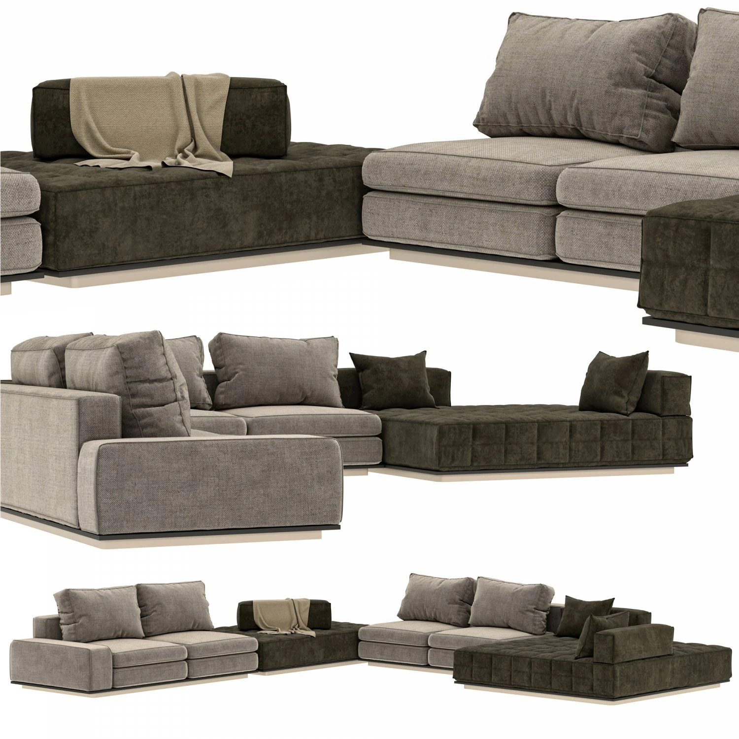 sofa lawrence seating system vol02 3D Model .c4d .max .obj .3ds .fbx .stl .blend 