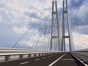 ponte strallato Modello 3D