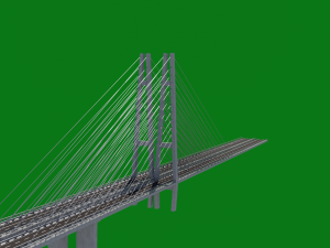 cable-stayed bridge 3D Model