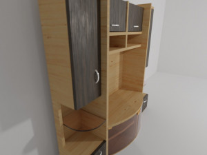 Wall in the living room Model 3D