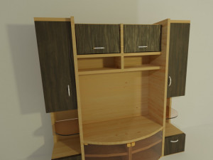 Wall in the living room Model 3D