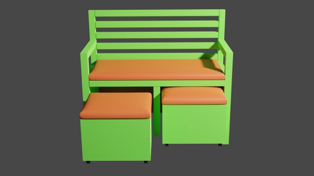 Bench 3D Modell .c4d .max .obj .3ds .fbx .stl .blend 