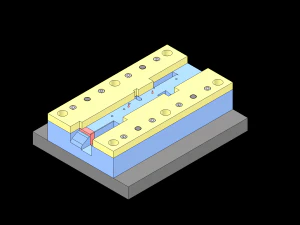 metal hinge part mold animation model - please watch the video 3D Print Model